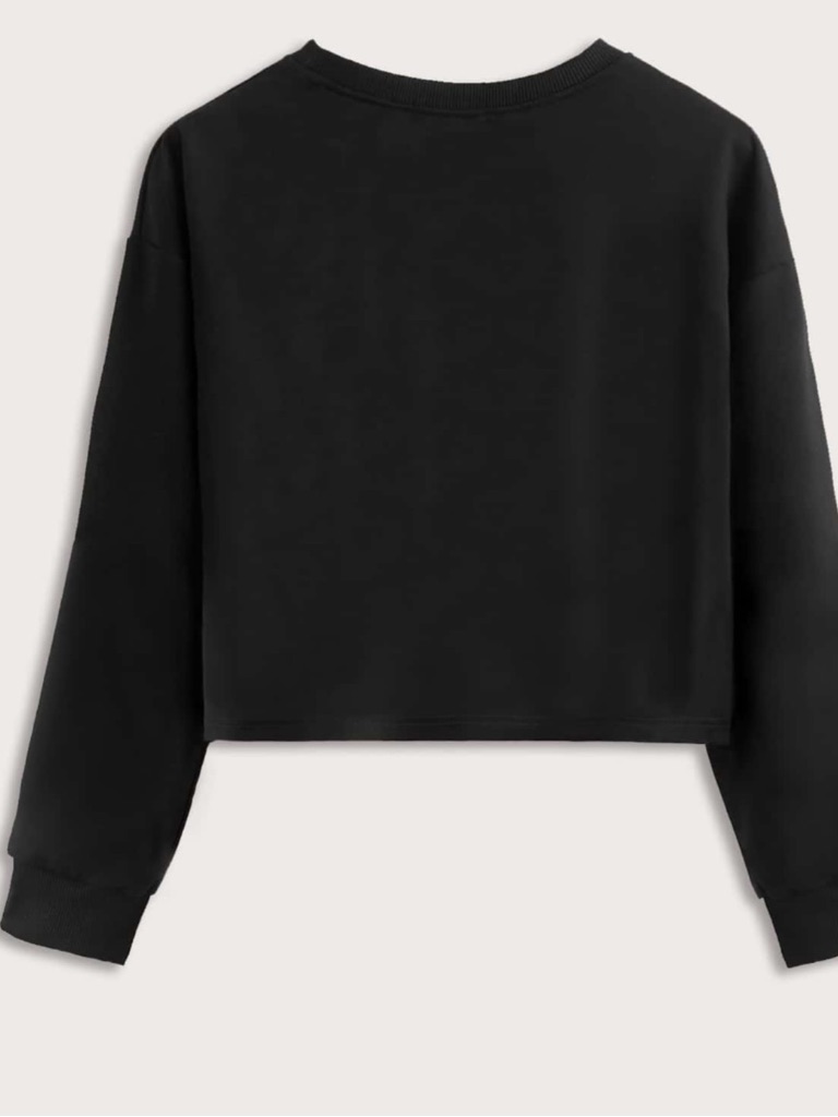 Romwe Classic Black Cropped Tunic Top | Minimal Chic Eve